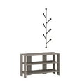 thumbnail image 1 of Ada Home Decor Furniture 2 Tier 8 Pair Light Mocha Rymill Modern Shoe Rack, 1 of 3