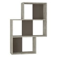 thumbnail image 1 of Ada Home Decor Furniture 25" 3 Tier Light Mocha Wetzel Modern Wall Shelf, 1 of 3