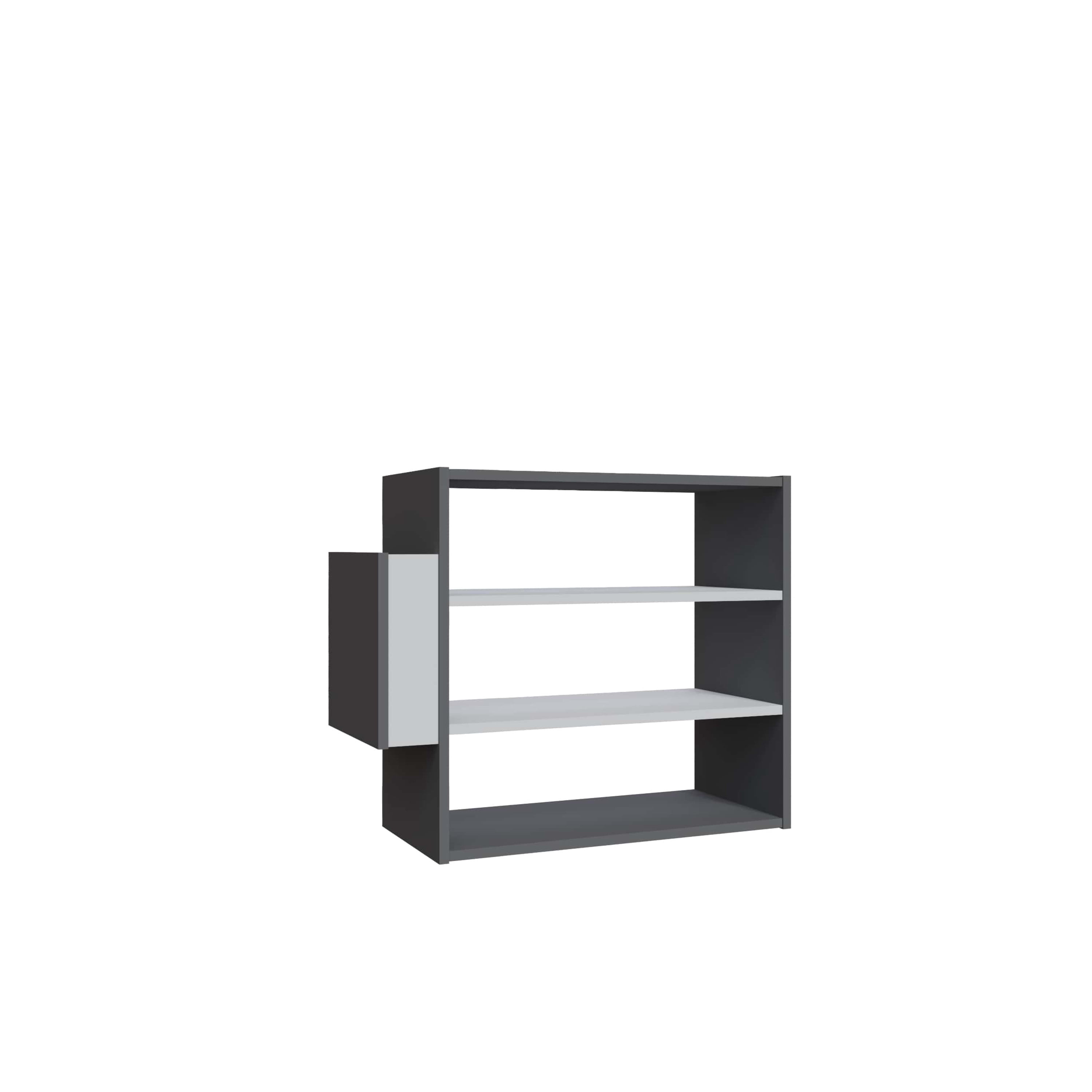 Ada Home Decor Furniture 3 Tier 9 Pair Anthracite White Manila Modern Shoe Rack