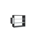 thumbnail image 1 of Ada Home Decor Furniture 3 Tier 9 Pair Anthracite White Manila Modern Shoe Rack, 1 of 4