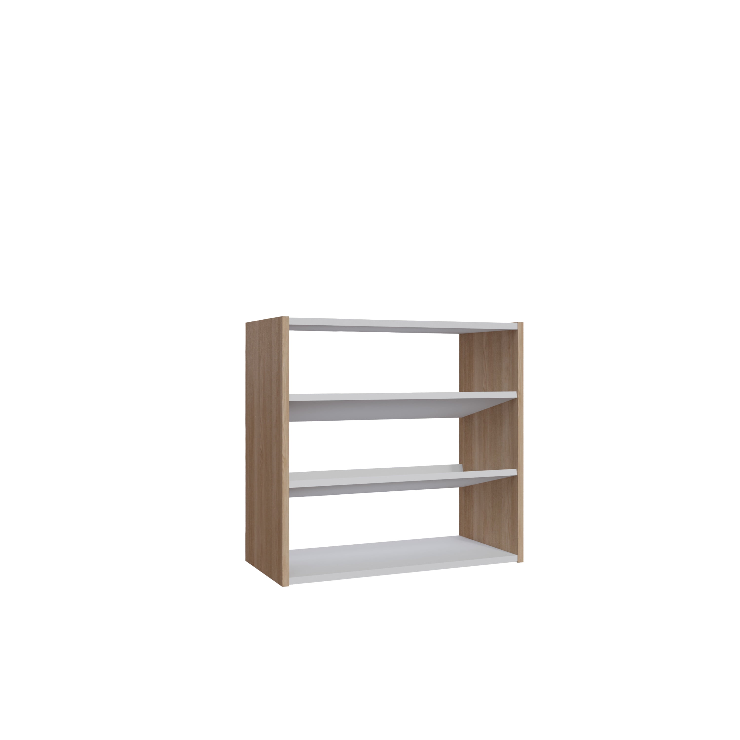 Ada Home Decor Furniture 3 Tier 9 Pair Oak White Marcey Modern Shoe Rack