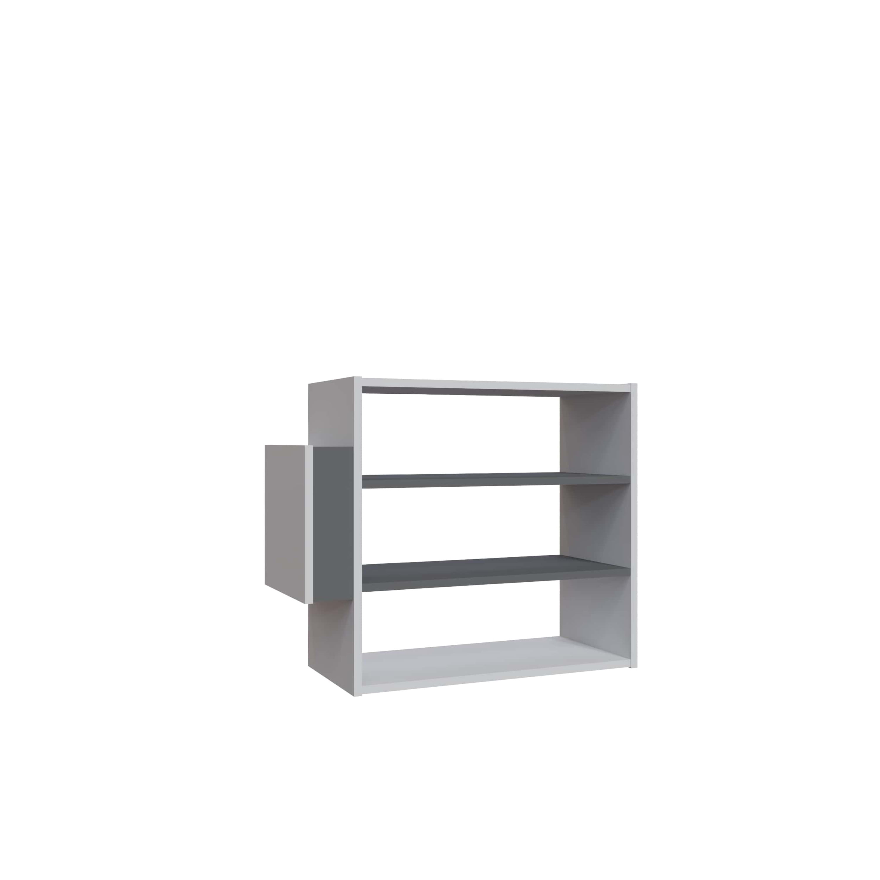 Ada Home Decor Furniture 3 Tier 9 Pair White Anthracite Manila Modern Shoe Rack