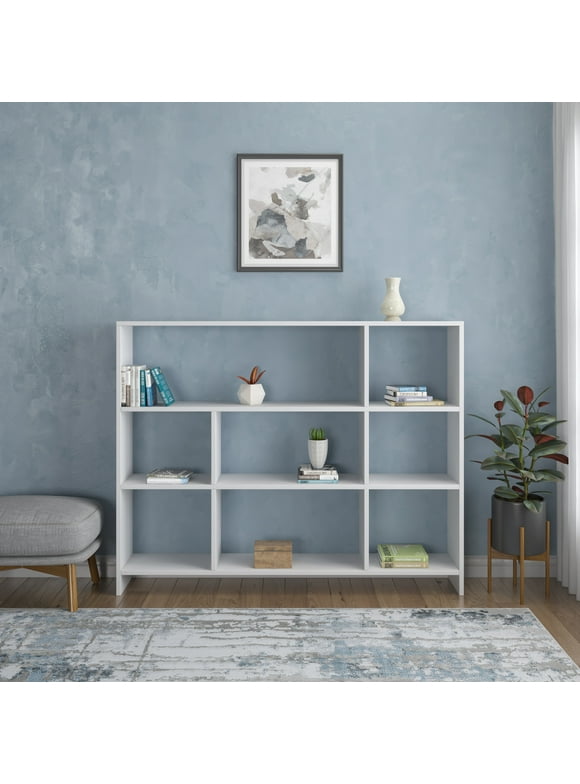 Ada Home Decor Furniture 3 Tier Open Shelf White Lavina Modern Bookcase