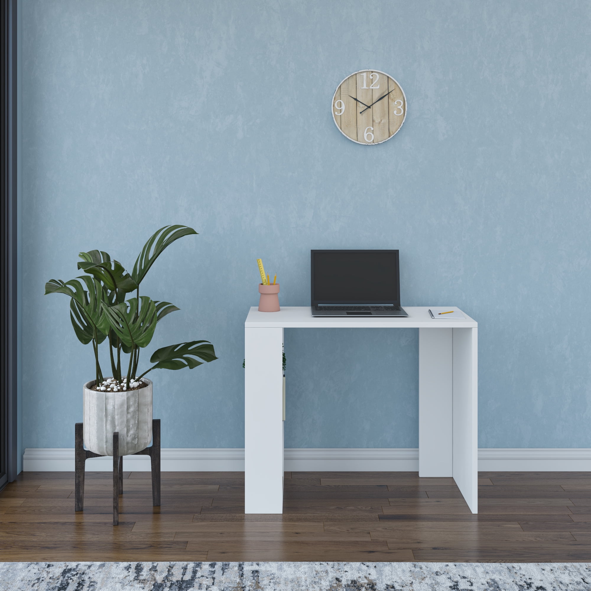 Ada Home Decor Furniture 3 Tier White Pennock Modern Desk