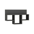 thumbnail image 1 of Ada Home Decor Furniture 31.5" 2 Tier Anthracite Warrington Modern Wall Shelf, 1 of 3