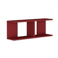 thumbnail image 1 of Ada Home Decor Furniture 32.28" 2 Tier Burgundy Warwick Modern Wall Shelf, 1 of 3