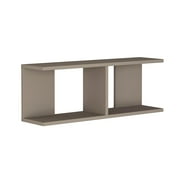 Ada Home Decor Furniture 32.28 2 Tier Light Mocha Warwick Modern Wall Shelf