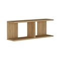 thumbnail image 1 of Ada Home Decor Furniture 32.28" 2 Tier Oak Warwick Modern Wall Shelf, 1 of 3