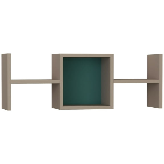 Ada Home Decor Furniture 33.46" 1 Tier Light Mocha Windham Modern Wall Shelf