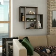 thumbnail image 1 of Ada Home Decor Furniture 34.25" Multiple Tier Dark Brown Blair Modern Wall Shelf, 1 of 3