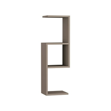 Ada Home Decor Furniture 35.43" 1 Tier Light Mocha Wieland Modern Wall Shelf