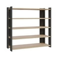 thumbnail image 1 of Ada Home Decor Furniture 4 Tier 16 Pair Anthracite Oak Gordon Modern Shoe Rack, 1 of 4