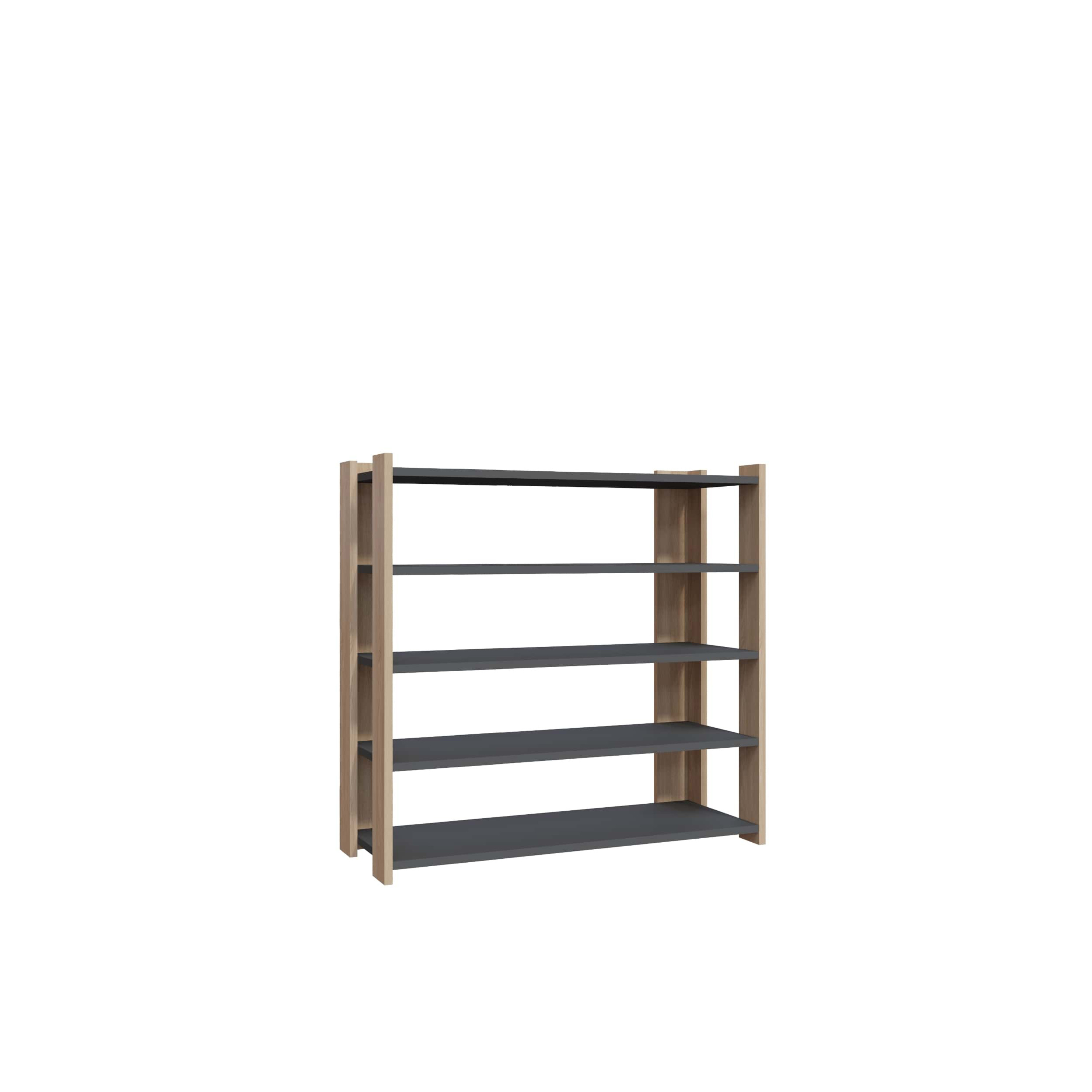 Ada Home Decor Furniture 4 Tier 16 Pair Oak Anthracite Gordon Modern Shoe Rack