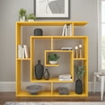 thumbnail image 1 of Ada Home Decor Furniture 4 Tier Open Shelf Mustard Briscoe Modern Bookcase, 1 of 11