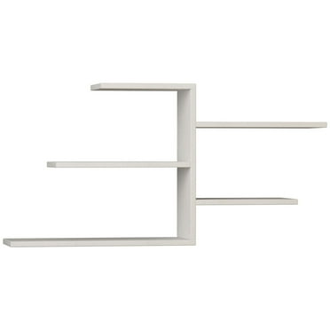 Ada Home Decor Furniture 42.13" 4 Tier White Woodard Modern Wall Shelf