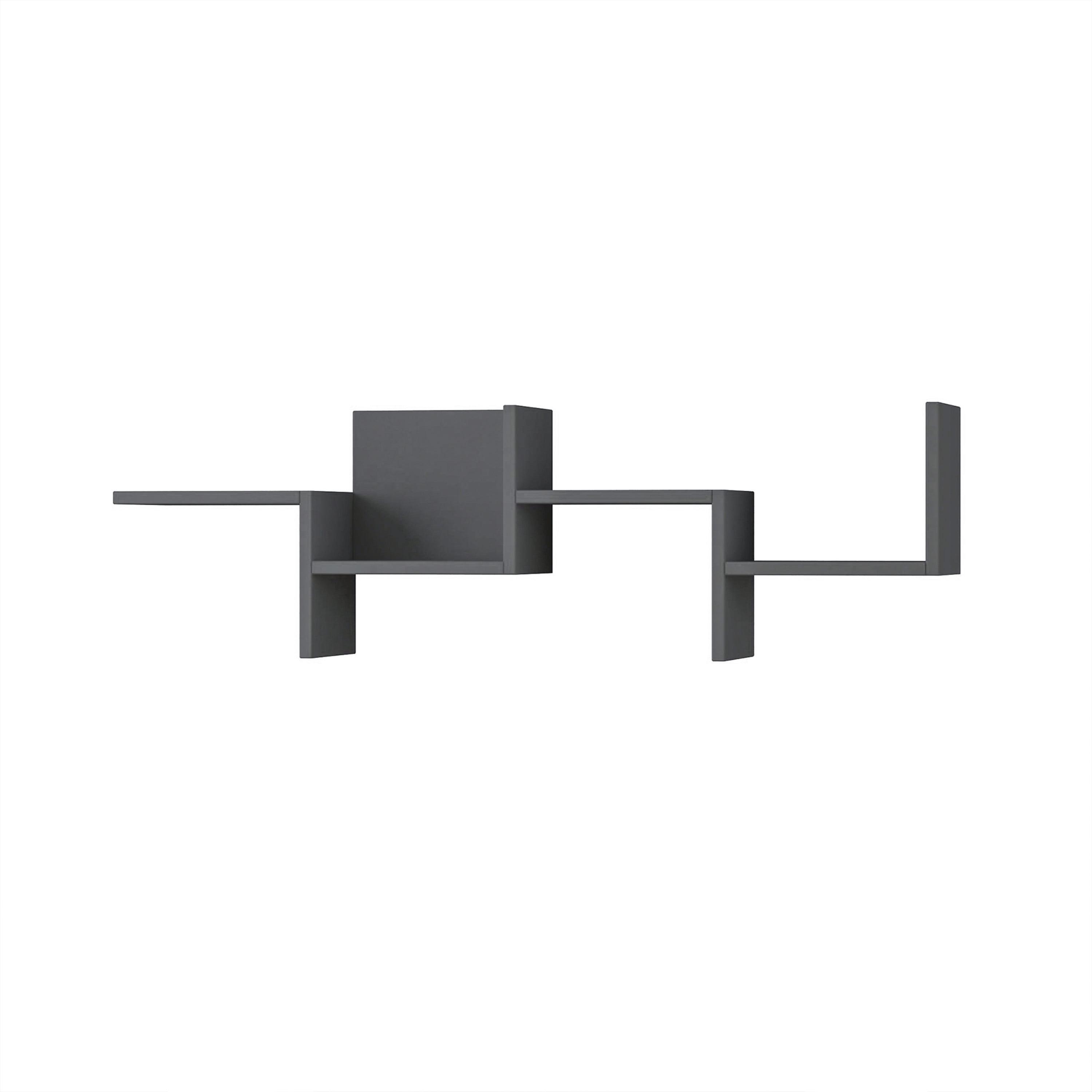 Ada Home Decor Furniture 45.5" 1 Tier Anthracite Watson Modern Wall Shelf
