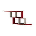 thumbnail image 1 of Ada Home Decor Furniture 49.21" 2 Tier Light Mocha Walost Modern Wall Shelf, 1 of 3