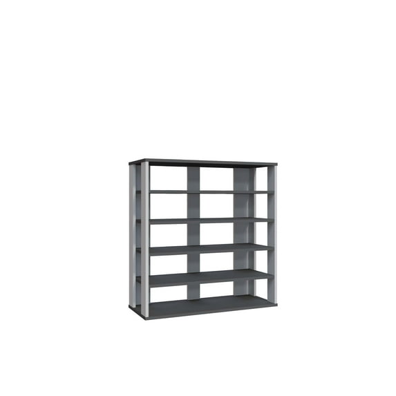 Ada Home Decor Furniture 5 Tier 20 Pair White Anthracite Geneva Modern Shoe Rack