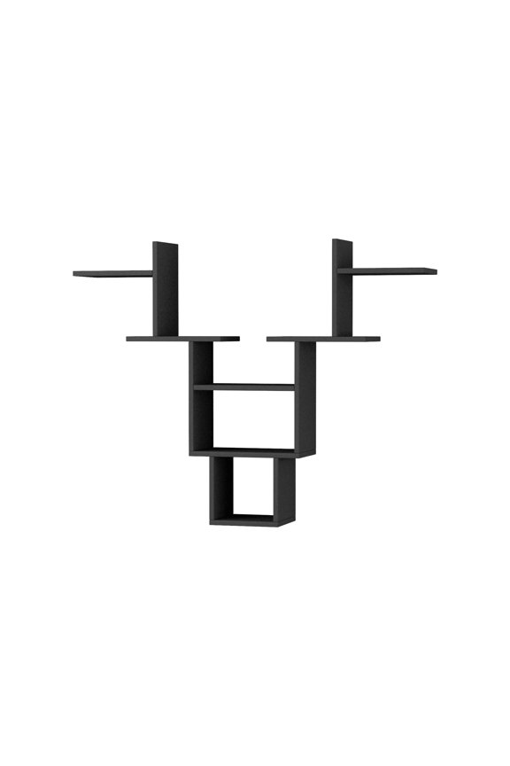 Furniture 50" Multiple Tier Anthracite Whitetail Modern Wall Shelf