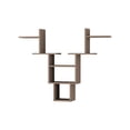 thumbnail image 1 of Ada Home Decor Furniture 50" Multiple Tier Light Mocha Whitetail Modern Wall Shelf, 1 of 3