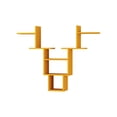 thumbnail image 1 of Ada Home Decor Furniture 50" Multiple Tier Mustard Whitetail Modern Wall Shelf, 1 of 3