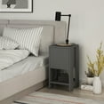 thumbnail image 1 of Ada Home Decor Furniture Anthracite 2 Tier Natoma Nightstand, 1 of 5