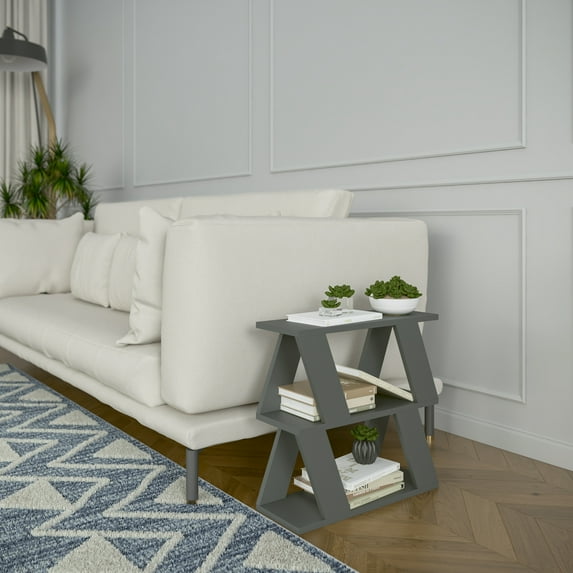 Ada Home Decor Furniture Anthracite Saphire Modern Coffee Table with Storage Shelf