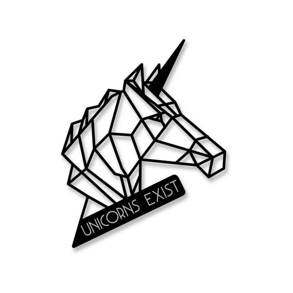 Ada Home Decor Furniture Black Unicorn Modern Metal Wall Art