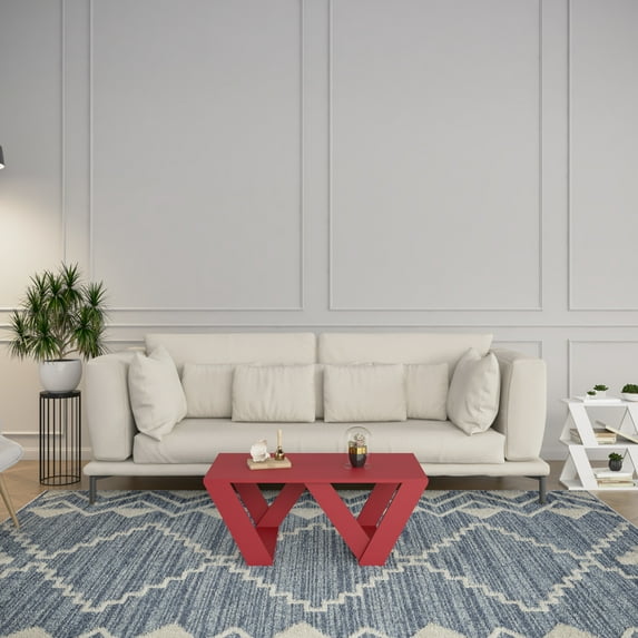 Ada Home Decor Furniture Burgundy Cole Modern Coffee Table
