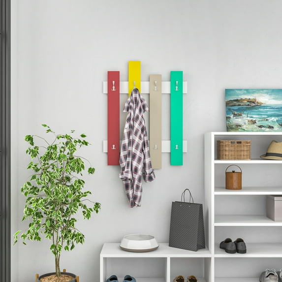 Ada Home Decor Furniture Haines Multicolor Wall Coat Rack