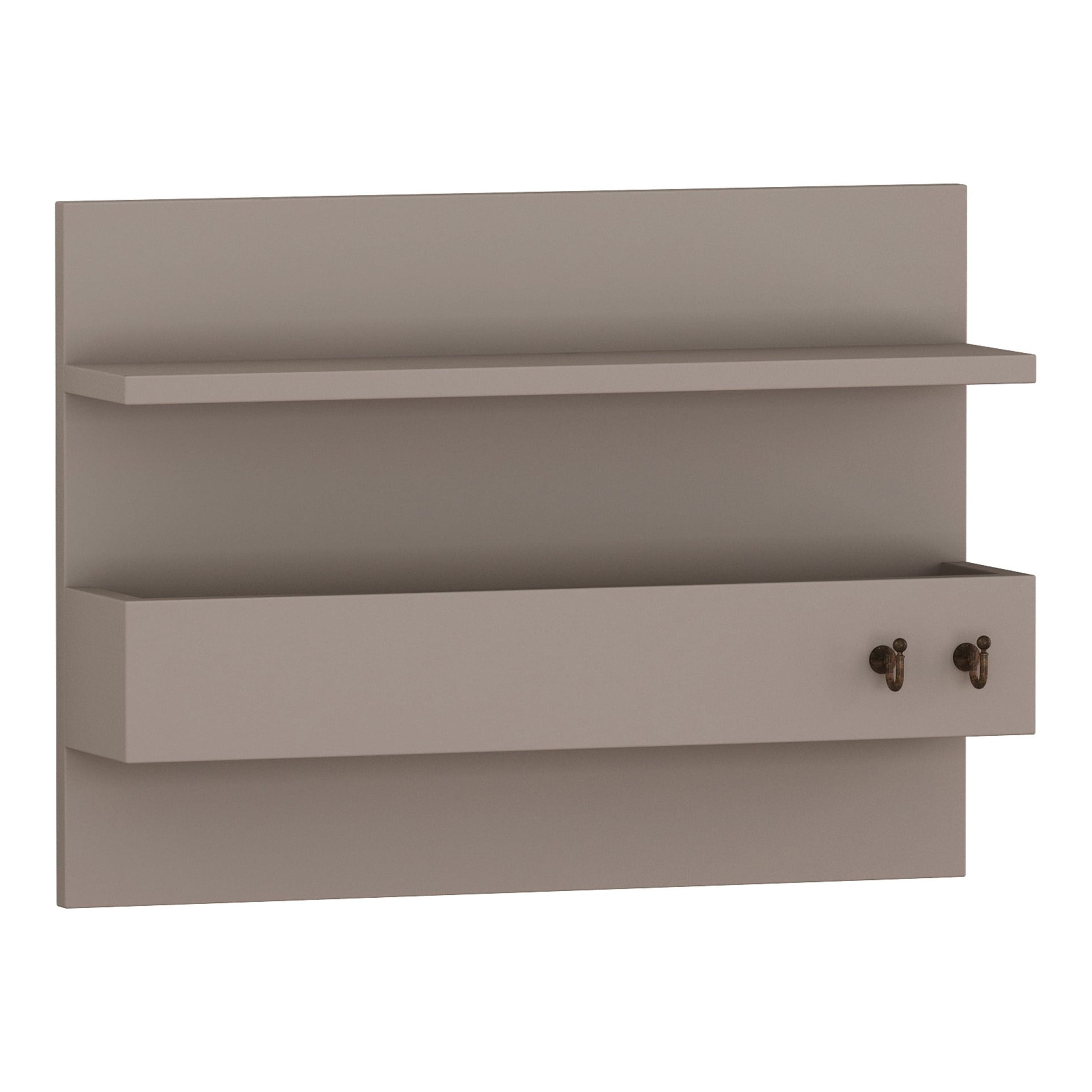 Ada Home Decor Furniture Hazel Light Mocha Wall Coat Rack with Shelf