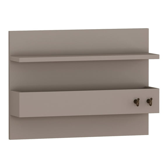 Ada Home Decor Furniture Hazel Light Mocha Wall Coat Rack with Shelf