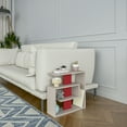 thumbnail image 1 of Ada Home Decor Furniture Light Mocha 2 Tier Stacy Modern Side Table, 1 of 5