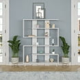 thumbnail image 1 of Ada Home Decor Furniture Multiple Tier Open Shelf White Segur Modern Bookcase, 1 of 7