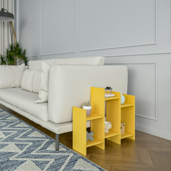 Ada Home Decor Furniture Mustard 2 Tier Sutton Modern Side Table