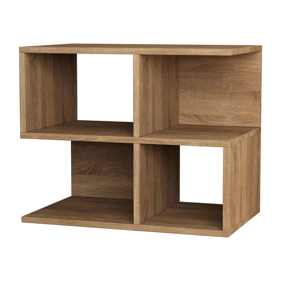 Ada Home Decor Furniture Oak 2 Tier Sharon Modern Side Table