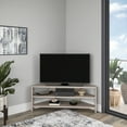 thumbnail image 1 of Ada Home Decor Furniture for TVs up to 48" 2 Tier Open Shelf Light Mocha Terry Modern TV Stand, 1 of 7