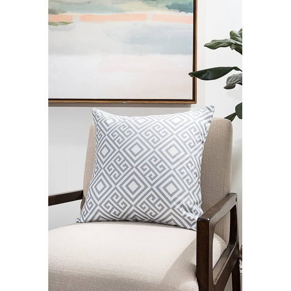 Ada Home Decor Gray Geometric Contemporary Pillow