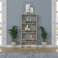 thumbnail image 1 of Ada Home Decor Harmon 4 Tier Bookcase, Oak, 1 of 7