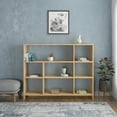 thumbnail image 1 of Ada Home Decor Lavina 3 Tier Open Shelf Cube Modern Bookcase, Oak, 1 of 7