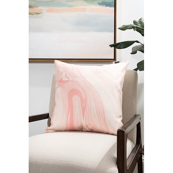 Ada Home Decor Decorative Square Throw Pillow, 18" x 18", Liquid Marble Contemporary