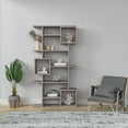 thumbnail image 1 of Ada Home Decor Multiple Tier Open Shelf Modern Bookcase, Light Mocha, 1 of 7