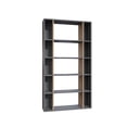 thumbnail image 1 of Ada Home Decor Sanborn Multiple Tier Open Shelf Modern Bookcase, Anthracite/Oak, 1 of 4