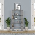 thumbnail image 1 of Ada Home Decor Sanborn Multiple Tier Open Shelf Modern Bookcase, Anthracite/White, 1 of 7