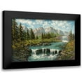 thumbnail image 1 of Ada-Kris 14x10 Black Modern Framed Museum Art Print Titled - WATERFALL I, 1 of 5