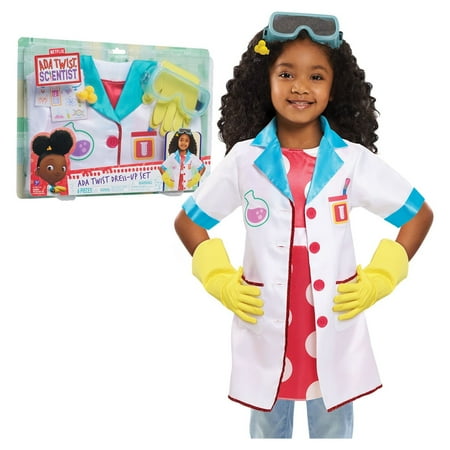 Ada Twist, Scientist Dress-Up Set, Size 4-6X, Includes Experiment Card and 5 Costume Accessories, Kids Toys for Ages 3 Up, Gifts and Presents