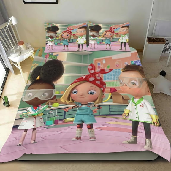 Ada Twist, Scientist Themed Bed Sheet Set Three Piece Set 53x79 Inches Comfortable And Skin Friendly Unique Design Creating A Star Studded Night Home Decor Gifts For Family Friends fans