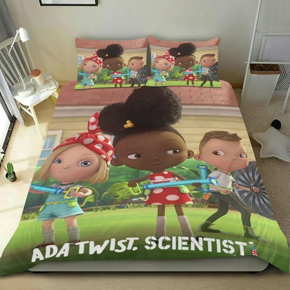 Ada Twist, Scientist Themed Bed Sheet Set Three Piece Set 53x79 Inches Comfortable And Skin Friendly Unique Design Creating A Star Studded Night Home Decor Gifts For Family Friends fans