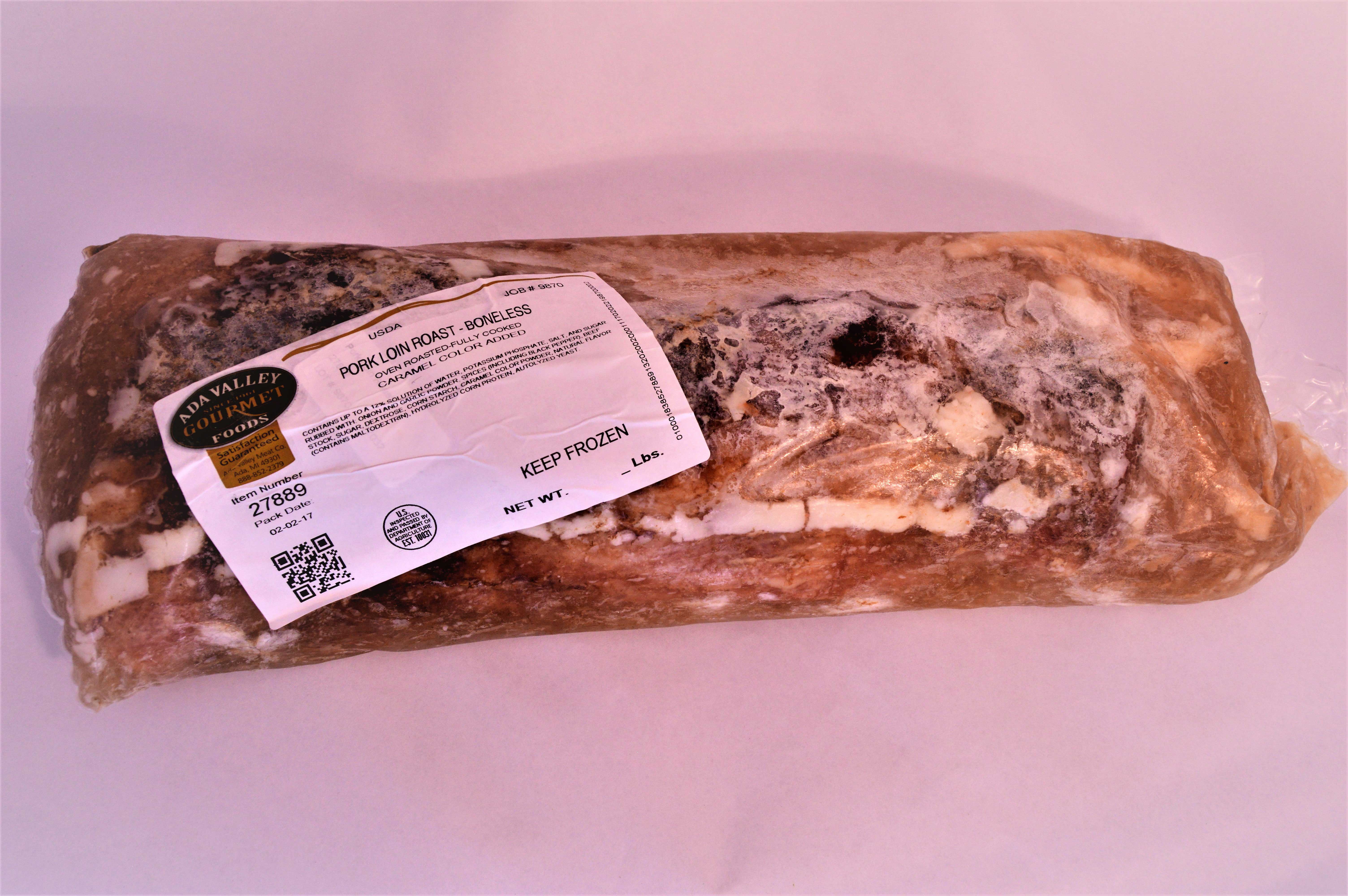 Ada Valley Gourmet Foods Low Sodium USDA Pork Loin Roast, 10 Pound -- 2 per Case.