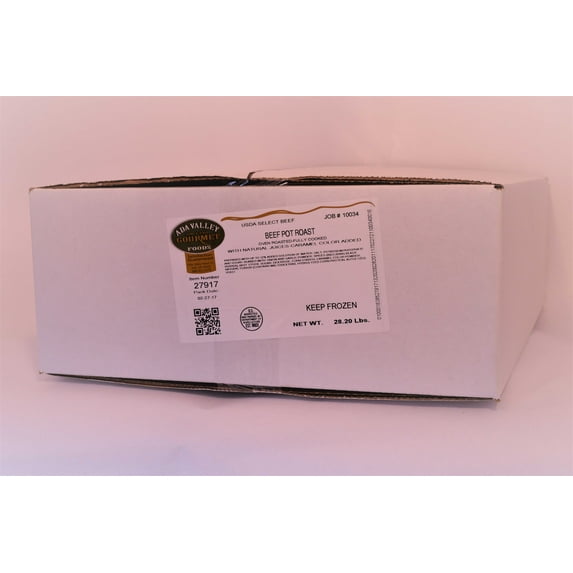 Ada Valley Gourmet Foods Round Flat Enhanced 12 Percent Beef Pot Roast, 13 Pound -- 2 per case.